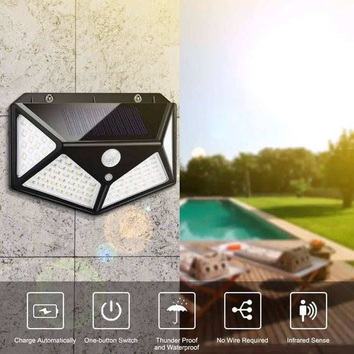 100 Led Solar Wall Lamp With Motion Sensor(solar light)